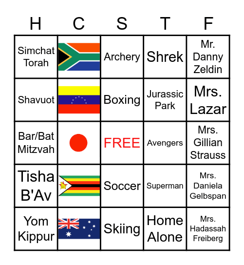 Grade 8 BingoMania Bingo Card