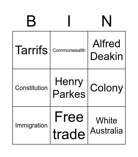 federation bingo Card