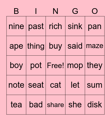 Bingo Card
