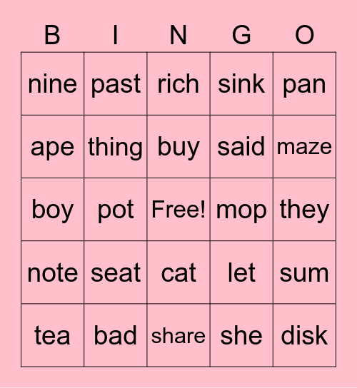 Bingo Card