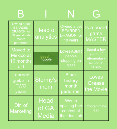 New Hire Bingo 2 Bingo Card