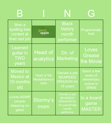 New Hire Bingo 3 Bingo Card