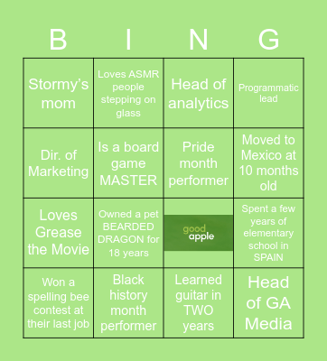 New Hire Bingo 11 Bingo Card