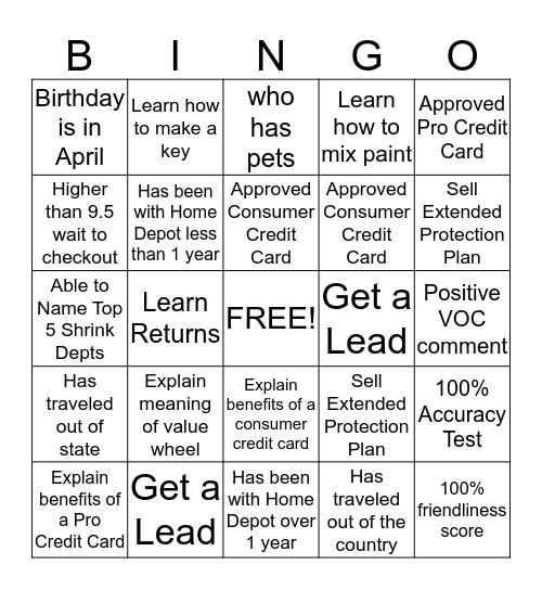 LETS DO THIS! Bingo Card