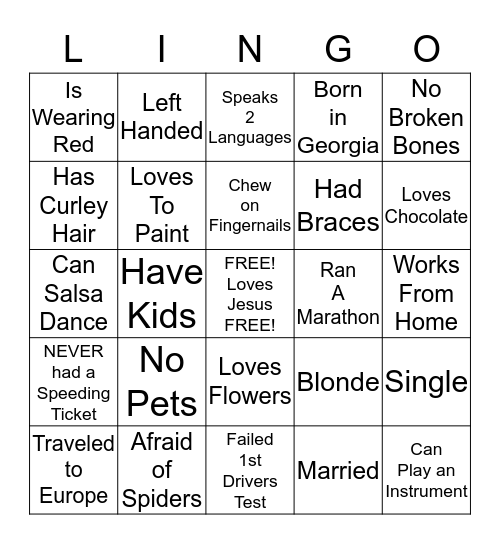 The Torch Ladies Night OUT!!!! Bingo Card