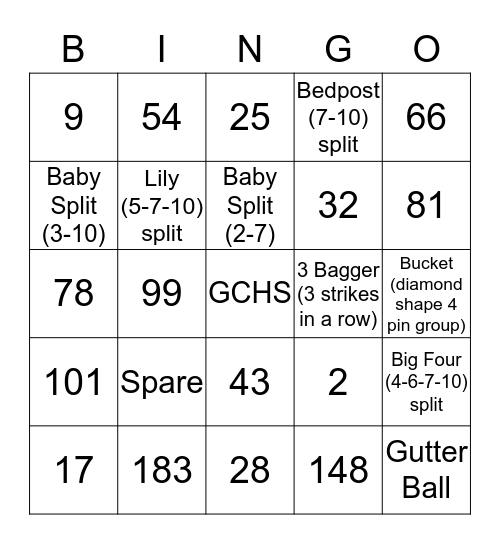 After Prom Bingo Bowl 2015 Bingo Card