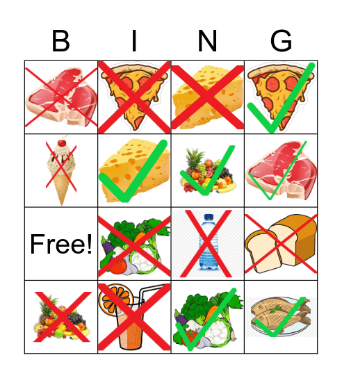 Want/Don't Want Bingo Card