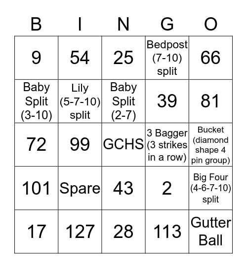 After Prom Bingo Bowl 2015 Bingo Card