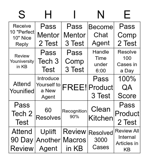 Younique Bingo Card