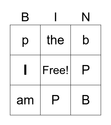 Red group bingo Card