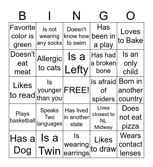 Legacy 2015  Bingo Card