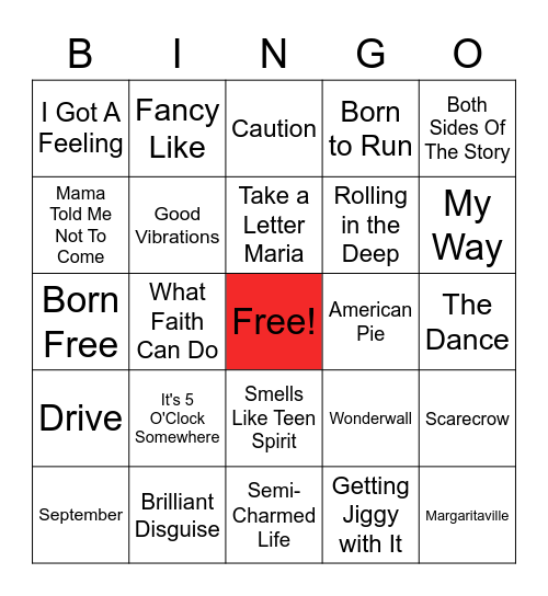 LDI Music Bingo Card