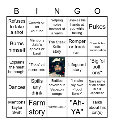 Brian Bingo Card