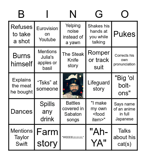 Brian Bingo Card