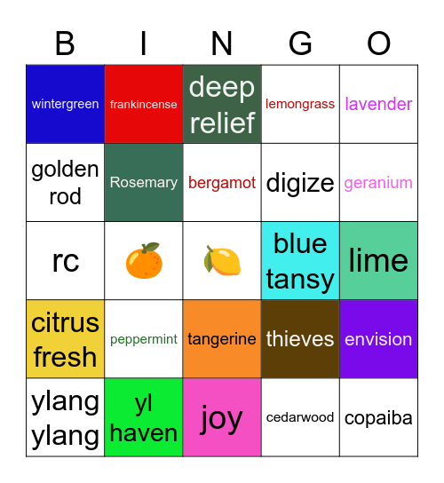minyak glemer Bingo Card