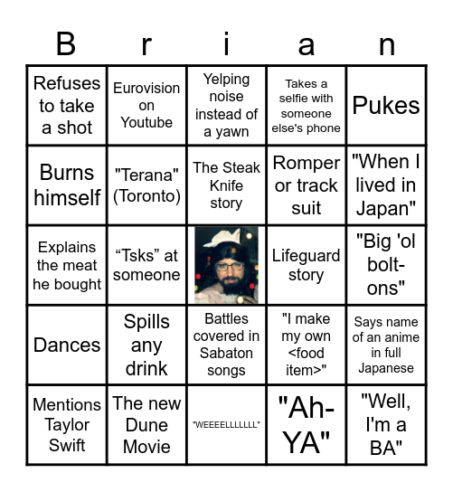 Briaaann Bingo Card