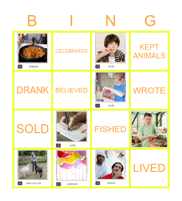 Chapter 5 Bingo Card