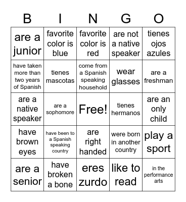 If you... Bingo Card