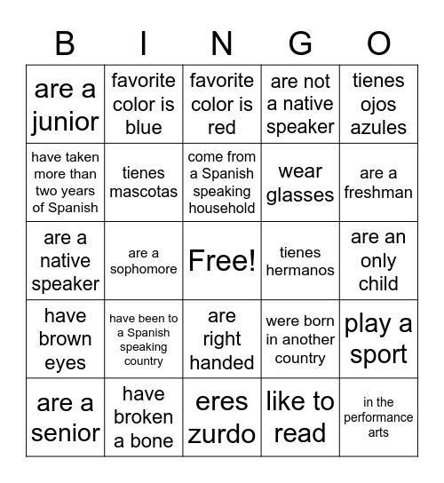 If you... Bingo Card