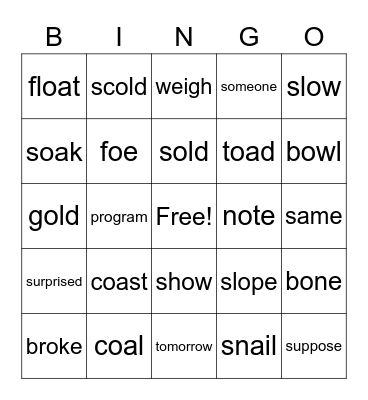 3-1-5 Bingo Card