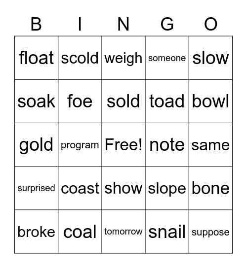 3-1-5 Bingo Card
