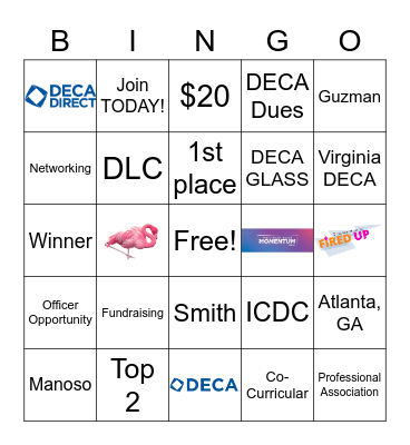 Kempsville DECA Bingo Card