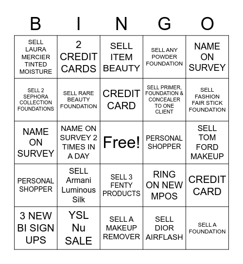 Full Coverage Bingo Card