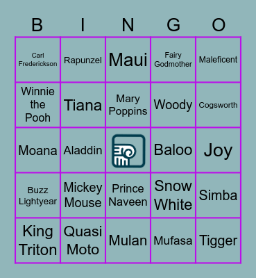 Disney BINGO Card