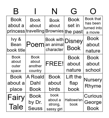 Book Bingo Card