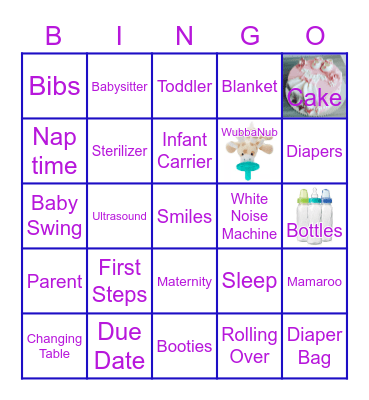 Baby Shower Bingo Card