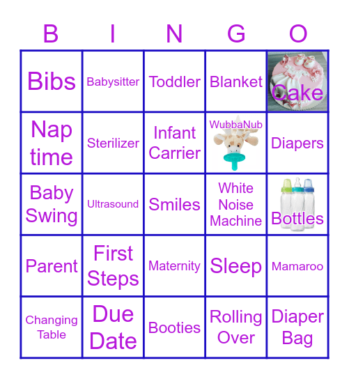 Baby Shower Bingo Card
