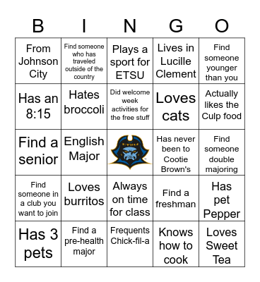 Get to Know You BINGO Card