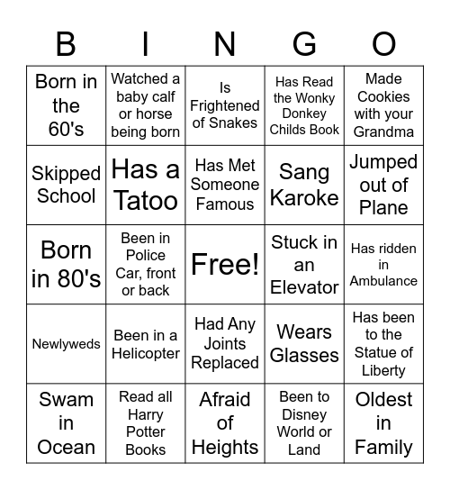 Trimble McKellips Bingo Card