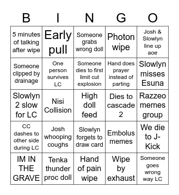 Tea Bingo Card