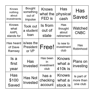 FIND SOMEONE WHO... Bingo Card