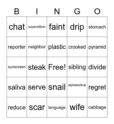 Crazzzzziiiiesss Bingo Card