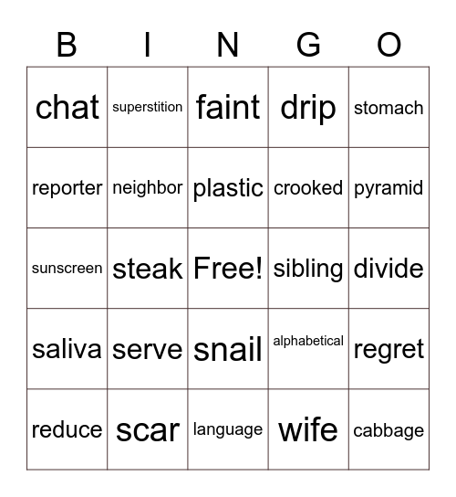 Crazzzzziiiiesss Bingo Card