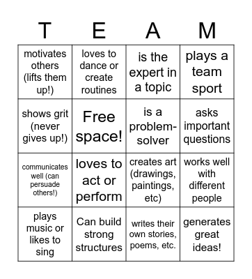Find someone in class who... Bingo Card