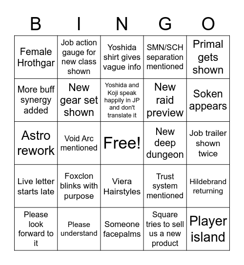 Live Letter Bingo Card