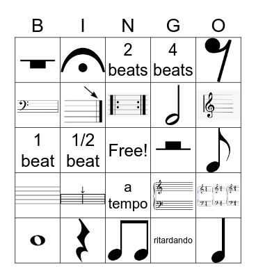 CHOIR BINGO! Bingo Card