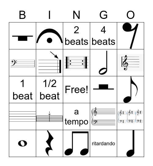 CHOIR BINGO! Bingo Card