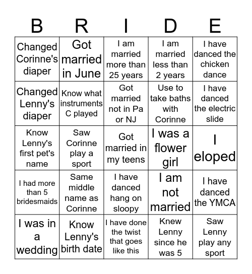 Bingo Card