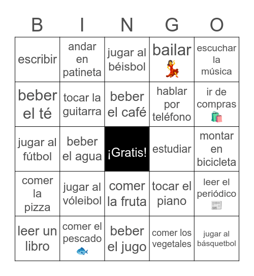 ¿A ti te gusta? Bingo Card