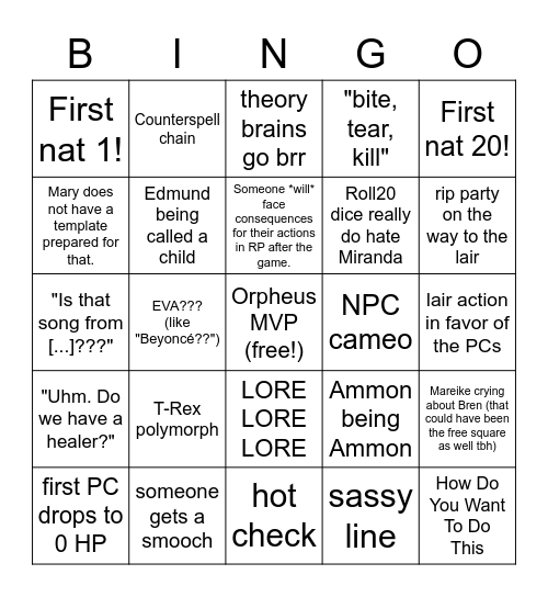 battle rOCyale bingo! Bingo Card
