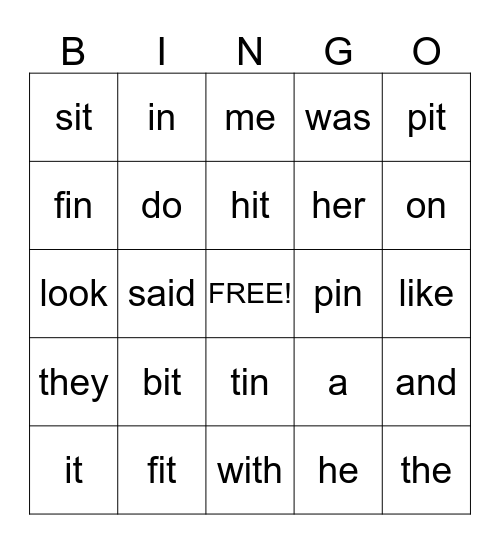 The Pin With a Tin Fin Bingo Card