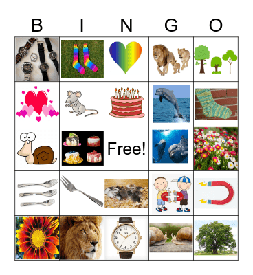 Plurales en espanol Bingo Card