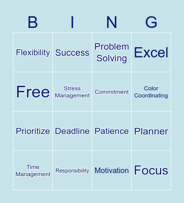 Soft Skills Bingo Card