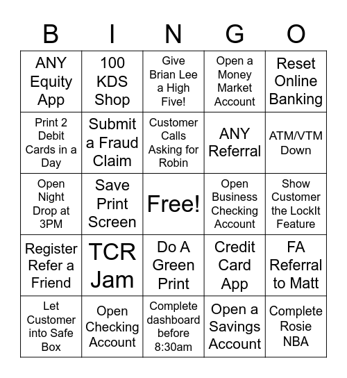 EVERGREEN WEEK BINGO! Bingo Card