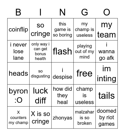 will Bingo Card