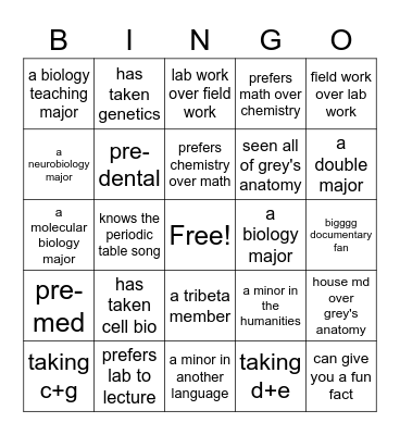 get initials of someone in every square ! Bingo Card